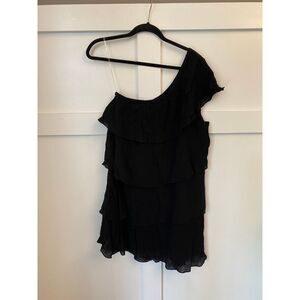 Entro Black‎ Tiered One Shoulder Mini Dress size Medium NWT